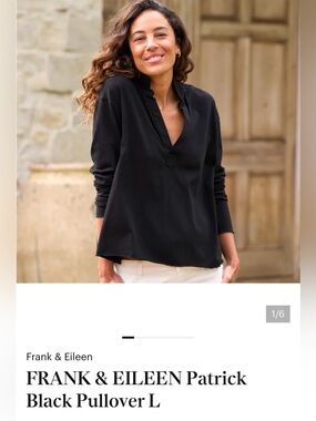 FRANK & EILEEN Patrick Black Pullover L